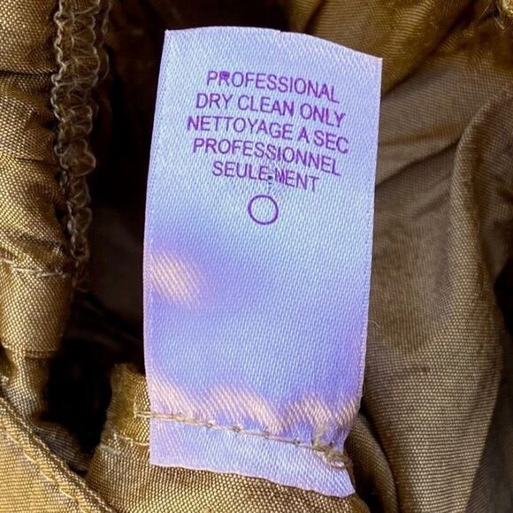 NWT NEW Calypso (Christiane Celle) Gold/Taupe Shimmer Linda Silk Dress. Small - Picture 6 of 6